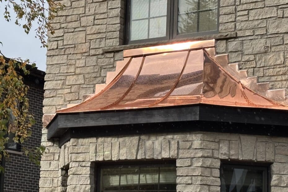 copper roofing service for bay window service in chicago