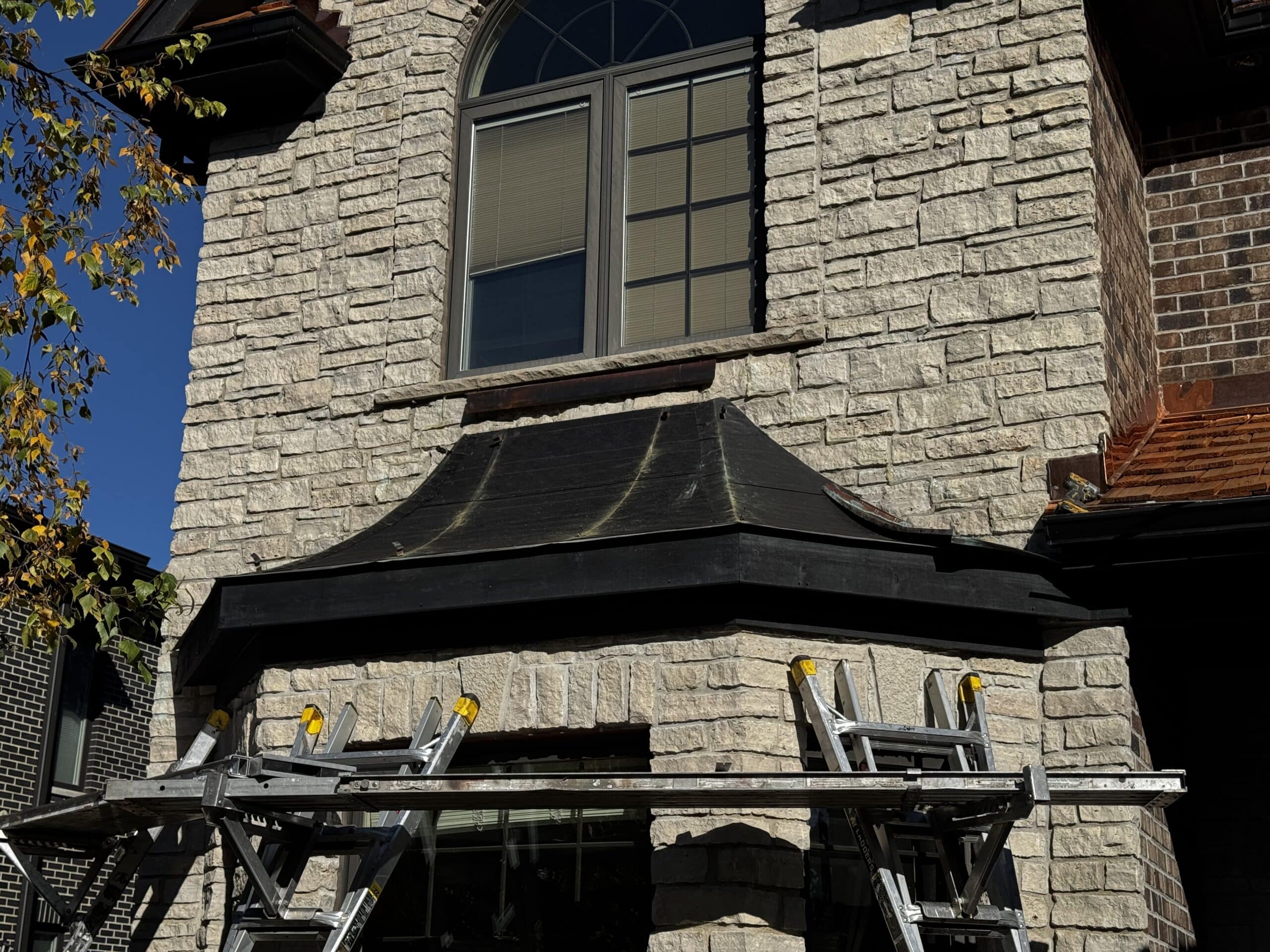 copper roofing service for bay windows